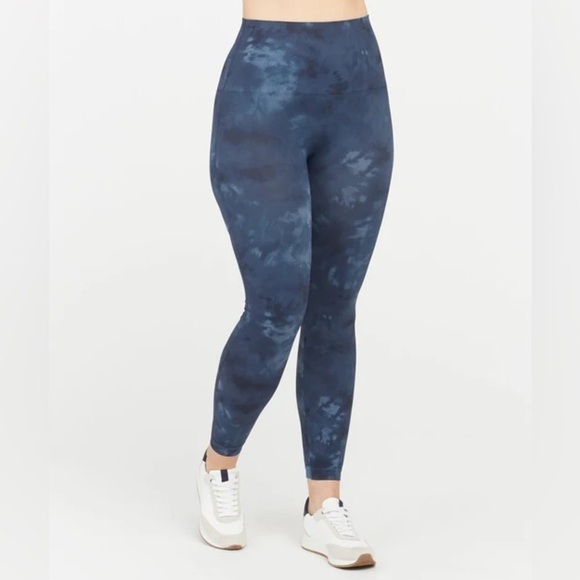 SPANX look at me now seamless high rise legging blue tie dye size large - Picture 1 of 8